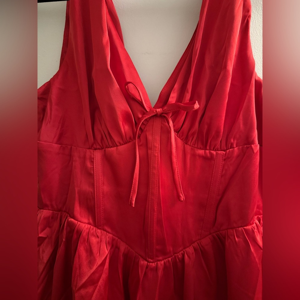 Vibrant Red Dress - image 3